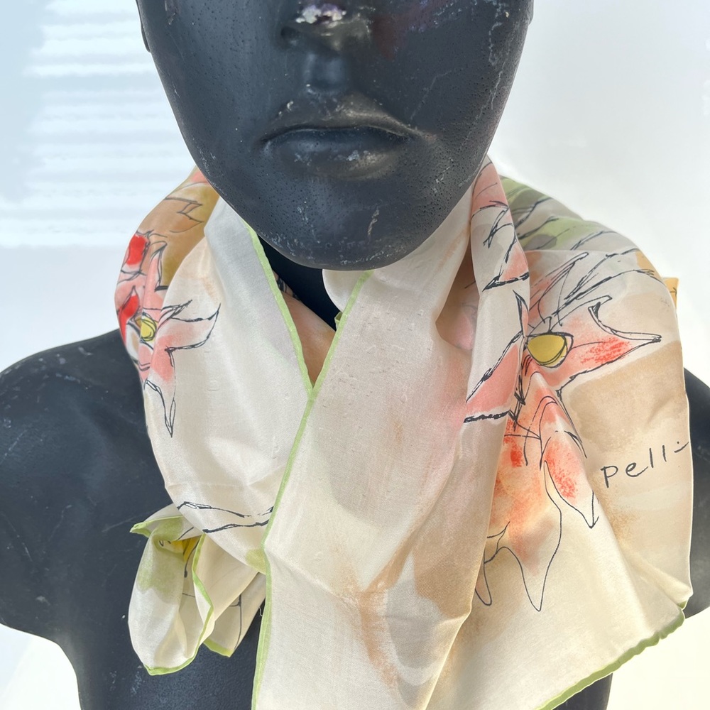 Vintage Home Lines SS Oceanic Homeric Pelle Floral  Scarf